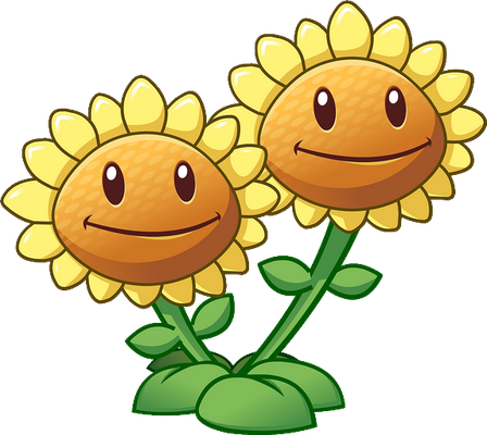 tournesol [Plants vs Zombies] - nature - environnement - smiley émoticône émoji cartoon clipart illustration - artémotic