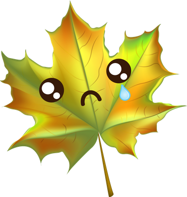 feuille - nature - environnement - smiley émoticône émoji cartoon clipart illustration - artémotic