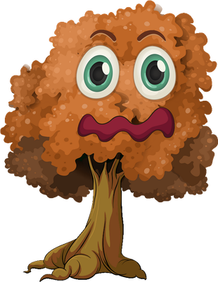 arbre - nature - environnement - smiley émoticône émoji cartoon clipart illustration - artémotic