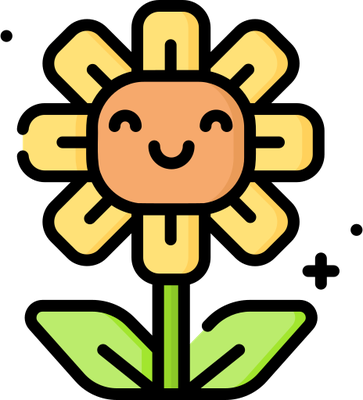 fleur - nature - environnement - smiley émoticône émoji cartoon clipart illustration - artémotic