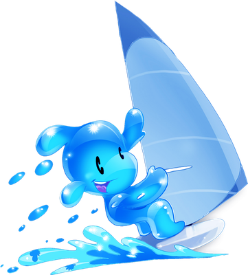 goutte d'eau - nature - environnement - smiley émoticône émoji cartoon clipart illustration - artémotic