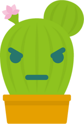 cactus - nature - environnement - smiley émoticône émoji cartoon clipart illustration - artémotic
