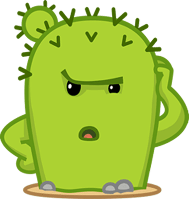 cactus - nature - environnement - smiley émoticône émoji cartoon clipart illustration - artémotic