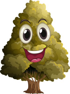 arbre - nature - environnement - smiley émoticône émoji cartoon clipart illustration - artémotic