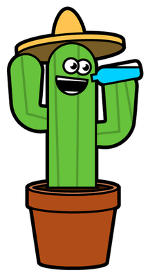 cactus - nature - environnement - smiley émoticône émoji cartoon clipart illustration - artémotic