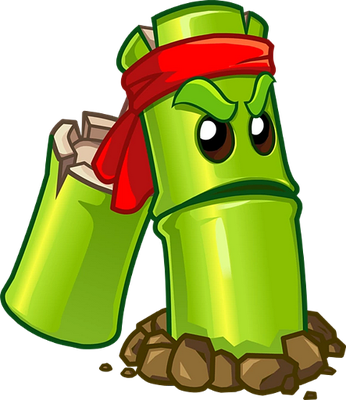 bambou [Plants vs Zombies] - nature - environnement - smiley émoticône émoji cartoon clipart illustration - artémotic