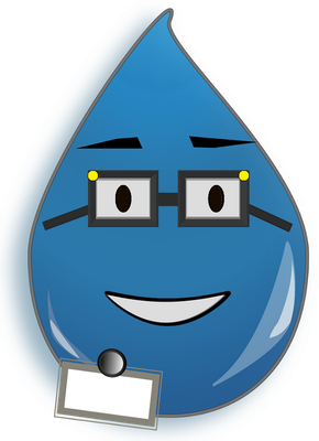 goutte d'eau - nature - environnement - smiley émoticône émoji cartoon clipart illustration - artémotic