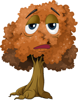 arbre - nature - environnement - smiley émoticône émoji cartoon clipart illustration - artémotic