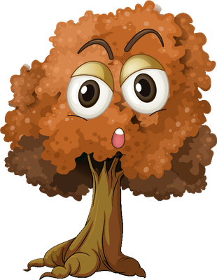 arbre - nature - environnement - smiley émoticône émoji cartoon clipart illustration - artémotic