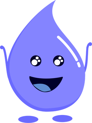 goutte d'eau - nature - environnement - smiley émoticône émoji cartoon clipart illustration - artémotic