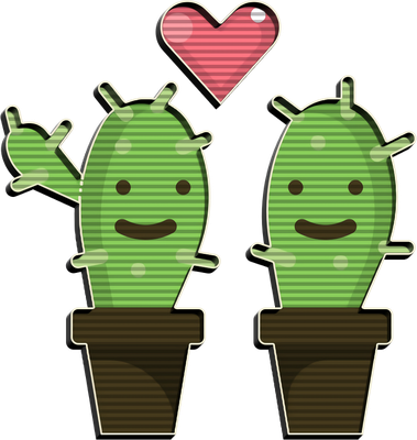 cactus - nature - environnement - smiley émoticône émoji cartoon clipart illustration - artémotic