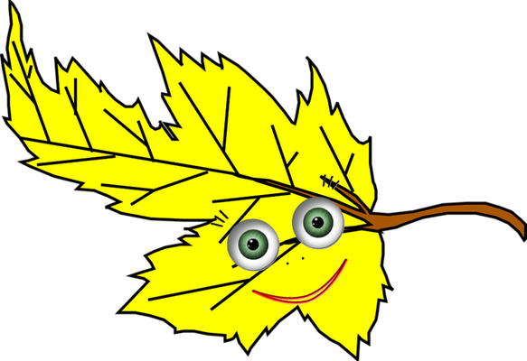 feuille - nature - environnement - smiley émoticône émoji cartoon clipart illustration - artémotic