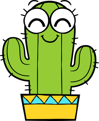 cactus - nature - environnement - smiley émoticône émoji cartoon clipart illustration - artémotic
