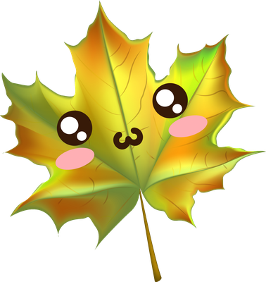 feuille - nature - environnement - smiley émoticône émoji cartoon clipart illustration - artémotic