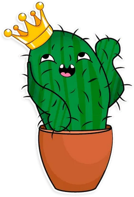 cactus - nature - environnement - smiley émoticône émoji cartoon clipart illustration - artémotic