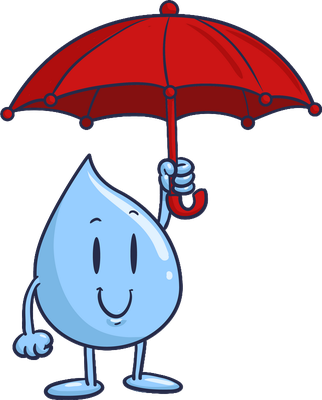 goutte d'eau - nature - environnement - smiley émoticône émoji cartoon clipart illustration - artémotic