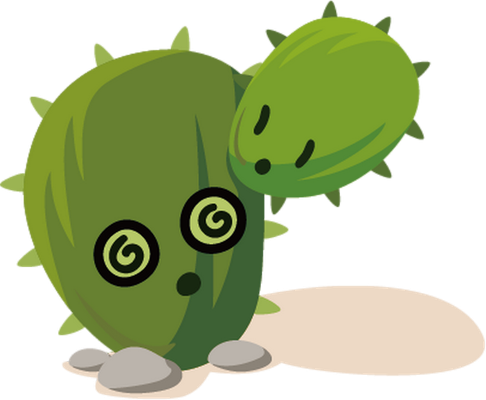 cactus - nature - environnement - smiley émoticône émoji cartoon clipart illustration - artémotic