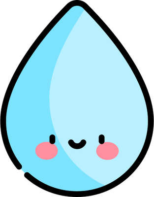 goutte d'eau - nature - environnement - smiley émoticône émoji cartoon clipart illustration - artémotic
