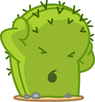 cactus - nature - environnement - smiley émoticône émoji cartoon clipart illustration - artémotic