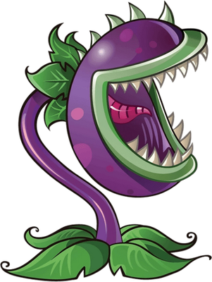 Chomper [Plants vs Zombies] - nature - environnement - smiley émoticône émoji cartoon clipart illustration - artémotic