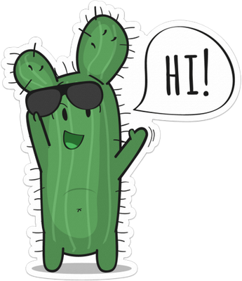 cactus - nature - environnement - smiley émoticône émoji cartoon clipart illustration - artémotic