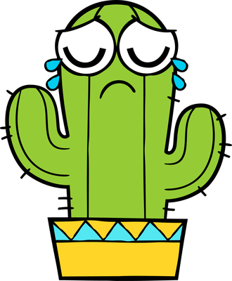 cactus - nature - environnement - smiley émoticône émoji cartoon clipart illustration - artémotic