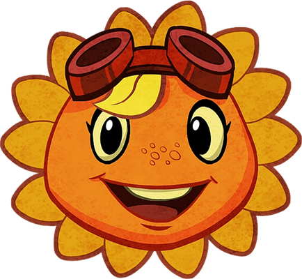 tournesol [Plants vs Zombies] - nature - environnement - smiley émoticône émoji cartoon clipart illustration - artémotic