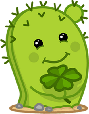 cactus - nature - environnement - smiley émoticône émoji cartoon clipart illustration - artémotic