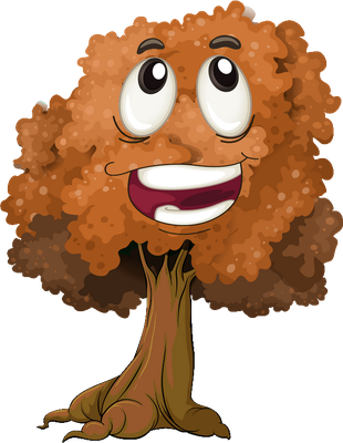 arbre - nature - environnement - smiley émoticône émoji cartoon clipart illustration - artémotic