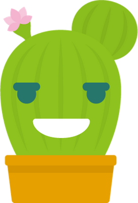 cactus - nature - environnement - smiley émoticône émoji cartoon clipart illustration - artémotic