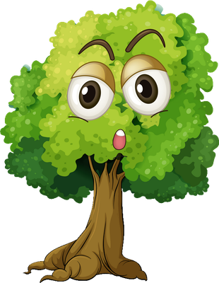 arbre - nature - environnement - smiley émoticône émoji cartoon clipart illustration - artémotic