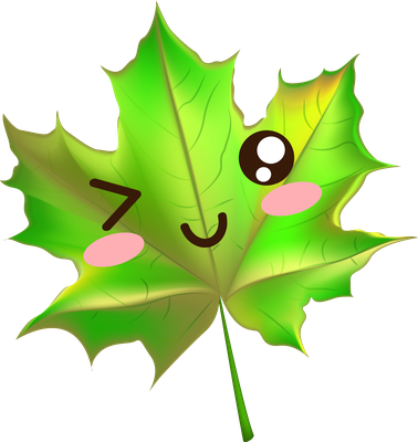 feuille - nature - environnement - smiley émoticône émoji cartoon clipart illustration - artémotic