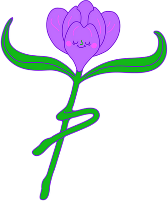 fleur - nature - environnement - smiley émoticône émoji cartoon clipart illustration - artémotic
