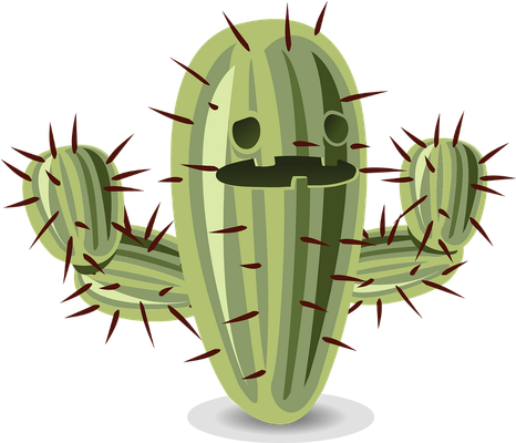 cactus - nature - environnement - smiley émoticône émoji cartoon clipart illustration - artémotic