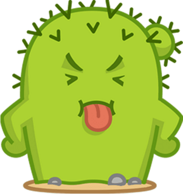 cactus - nature - environnement - smiley émoticône émoji cartoon clipart illustration - artémotic