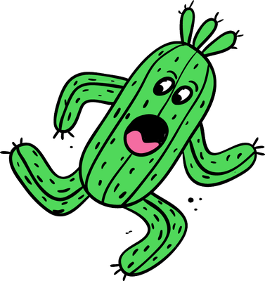 cactus - nature - environnement - smiley émoticône émoji cartoon clipart illustration - artémotic