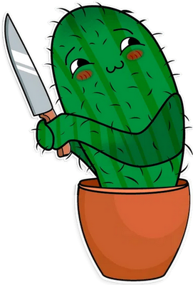 cactus - nature - environnement - smiley émoticône émoji cartoon clipart illustration - artémotic