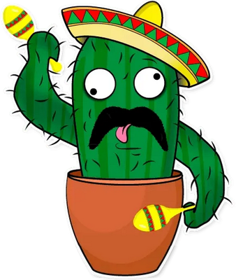 cactus - nature - environnement - smiley émoticône émoji cartoon clipart illustration - artémotic