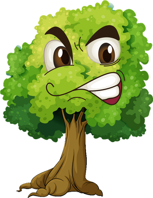 arbre - nature - environnement - smiley émoticône émoji cartoon clipart illustration - artémotic