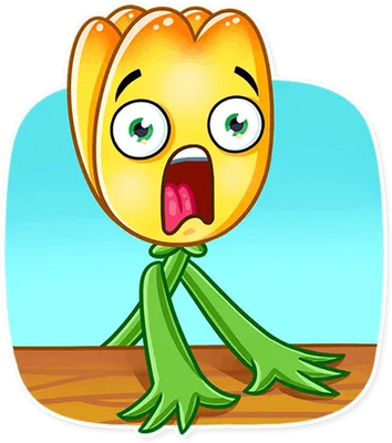 tulipe - nature - environnement - smiley émoticône émoji cartoon clipart illustration - artémotic