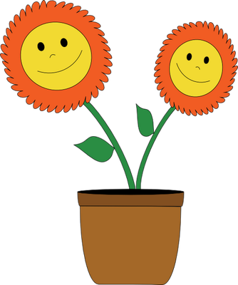 fleur - nature - environnement - smiley émoticône émoji cartoon clipart illustration - artémotic