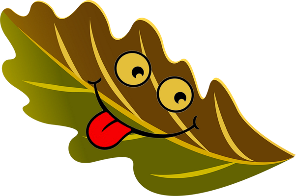 feuille - nature - environnement - smiley émoticône émoji cartoon clipart illustration - artémotic