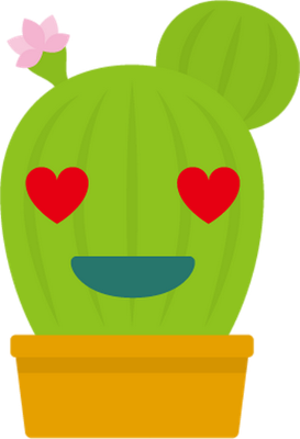 cactus - nature - environnement - smiley émoticône émoji cartoon clipart illustration - artémotic
