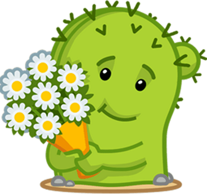 cactus - nature - environnement - smiley émoticône émoji cartoon clipart illustration - artémotic