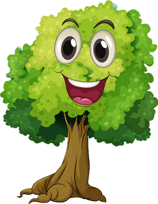 arbre - nature - environnement - smiley émoticône émoji cartoon clipart illustration - artémotic