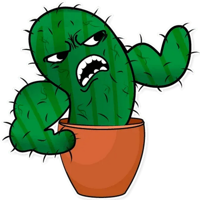 cactus - nature - environnement - smiley émoticône émoji cartoon clipart illustration - artémotic