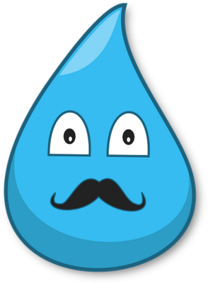 goutte d'eau - nature - environnement - smiley émoticône émoji cartoon clipart illustration - artémotic