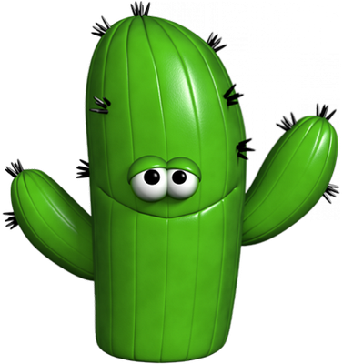 cactus - nature - environnement - smiley émoticône émoji cartoon clipart illustration - artémotic