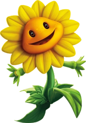 tournesol [Plants vs Zombies] - nature - environnement - smiley émoticône émoji cartoon clipart illustration - artémotic