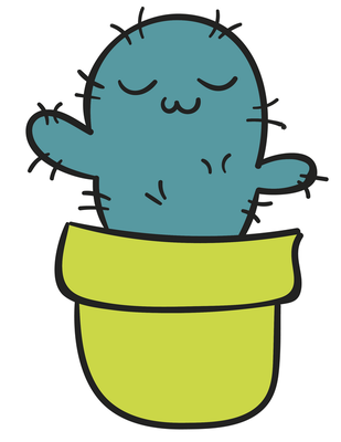 cactus - nature - environnement - smiley émoticône émoji cartoon clipart illustration - artémotic